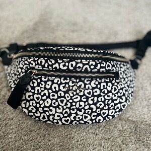 Kate Spade Black and White Leopard Crossbody Bag